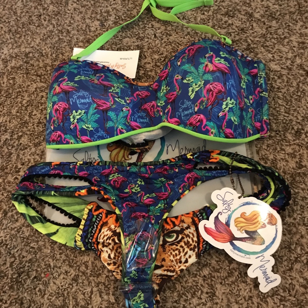 Salty Mermaid Reversible Bikini - Never Worn!